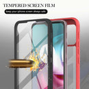 For Motorola Moto G30 / G10 / G10 Power Starry Sky Solid Color Series Shockproof PC + TPU Protective Case with PET Film(Red)
