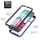 For Motorola Moto G30 / G10 / G10 Power Starry Sky Solid Color Series Shockproof PC + TPU Protective Case with PET Film(Royal Blue)