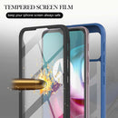 For Motorola Moto G30 / G10 / G10 Power Starry Sky Solid Color Series Shockproof PC + TPU Protective Case with PET Film(Royal Blue)