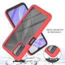 For Xiaomi Poco M3 / Redmi Note 9 4G Starry Sky Full Body Hybrid Shockproof Phone Case(Red)
