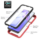 For Xiaomi Poco M3 / Redmi Note 9 4G Starry Sky Full Body Hybrid Shockproof Phone Case(Red)