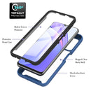 For Xiaomi Poco M3 / Redmi Note 9 4G Starry Sky Full Body Hybrid Shockproof Phone Case(Sky Blue)