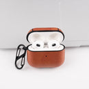 Wireless Earphone Leather Shockproof Protective Case for AirPods 3(Brown)