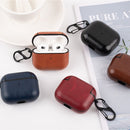 Wireless Earphone Leather Shockproof Protective Case for AirPods 3(Brown)