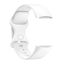 For Fitbit Charge 5 Silicone Watch Band, Size:S(White)