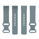 For Fitbit Charge 5 Silicone Watch Band, Size:S(Steel Blue)