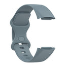 For Fitbit Charge 5 Silicone Watch Band, Size:S(Steel Blue)