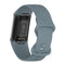 For Fitbit Charge 5 Silicone Watch Band, Size:S(Steel Blue)