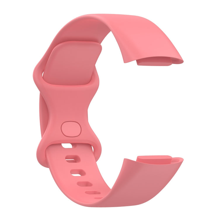For Fitbit Charge 5 Silicone Watch Band, Size:S(Red)