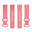 For Fitbit Charge 5 Silicone Watch Band, Size:S(Red)
