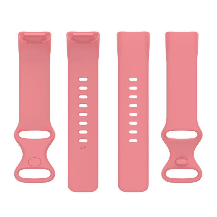 For Fitbit Charge 5 Silicone Watch Band, Size:S(Red)