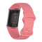 For Fitbit Charge 5 Silicone Watch Band, Size:S(Red)