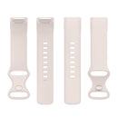 For Fitbit Charge 5 Silicone Watch Band, Size:S(Moon White)