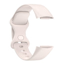 For Fitbit Charge 5 Silicone Watch Band, Size:S(Moon White)