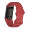 For Fitbit Charge 5 Silicone Watch Band, Size:S(Official Red)