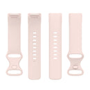 For Fitbit Charge 5 Silicone Watch Band, Size:S(Sand Pink)