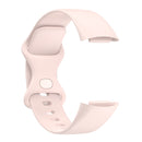 For Fitbit Charge 5 Silicone Watch Band, Size:S(Sand Pink)