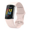 For Fitbit Charge 5 Silicone Watch Band, Size:S(Sand Pink)