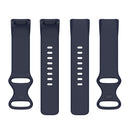 For Fitbit Charge 5 Silicone Watch Band, Size:S(Dark Blue)