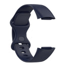 For Fitbit Charge 5 Silicone Watch Band, Size:S(Dark Blue)
