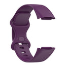 For Fitbit Charge 5 Silicone Watch Band, Size:S(Dark Purple)