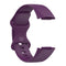 For Fitbit Charge 5 Silicone Watch Band, Size:S(Dark Purple)