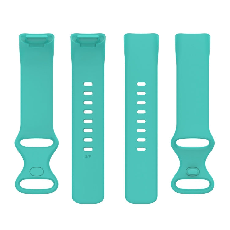 For Fitbit Charge 5 Silicone Watch Band, Size:S(Mint Green)