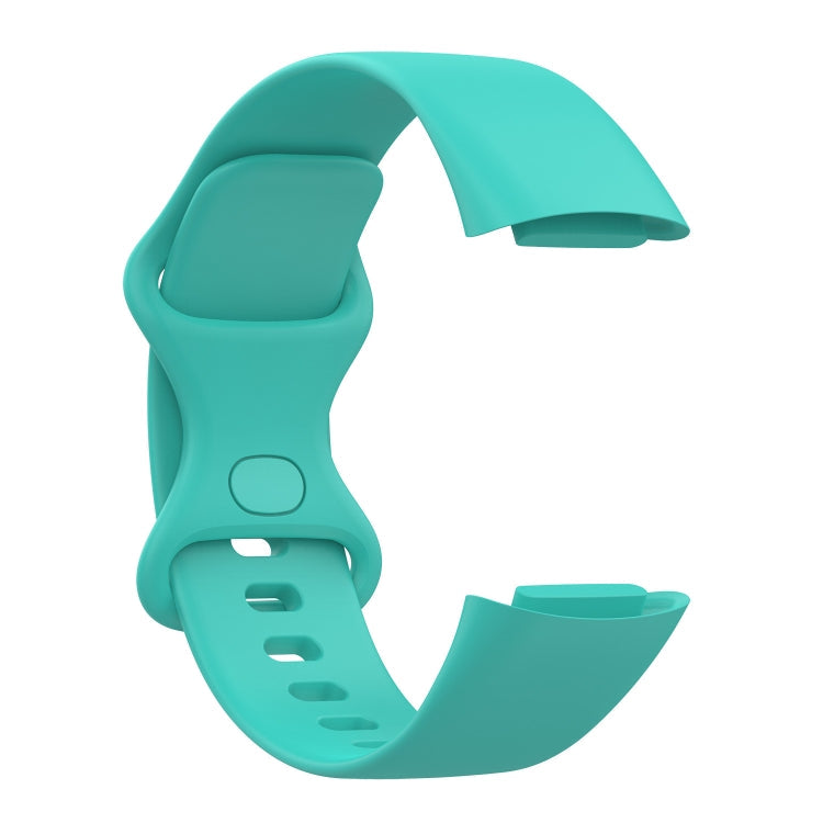 For Fitbit Charge 5 Silicone Watch Band, Size:S(Mint Green)