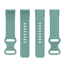 For Fitbit Charge 5 Silicone Watch Band, Size:S(Pine Needle Green)