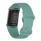 For Fitbit Charge 5 Silicone Watch Band, Size:S(Pine Needle Green)