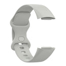 For Fitbit Charge 5 Silicone Watch Band, Size:S(Rock Grey)