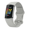 For Fitbit Charge 5 Silicone Watch Band, Size:S(Rock Grey)