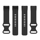 For Fitbit Charge 5 Silicone Watch Band, Size:S (Black)