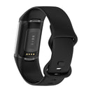 For Fitbit Charge 5 Silicone Watch Band, Size:S (Black)