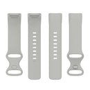 For Fitbit Charge 5 Silicone Watch Band, Size:L(Rock Grey)