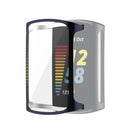 For Fitbit Charge 5 Full Coverage TPU Electroplating Protective Case Cover(Midnight Blue)