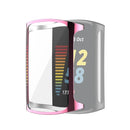 For Fitbit Charge 5 Full Coverage TPU Electroplating Protective Case Cover(Pink)