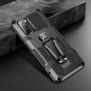 For Samsung Galaxy A03s 164mm Armor Warrior Shockproof PC + TPU Protective Case(Black)