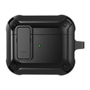Wireless Earphones Shockproof Bumblebee Silicone Protective Case with Switch & Hook For AirPods 3(Black)