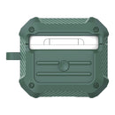 Wireless Earphones Shockproof Carbon Fiber Luggage TPU Protective Case For AirPods 3(Green)