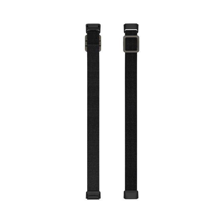 For Fitbit Luxe Adjustable Elastic Nylon Watch Band(Black)