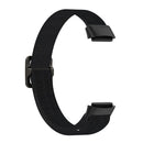For Fitbit Luxe Adjustable Elastic Nylon Watch Band(Black)