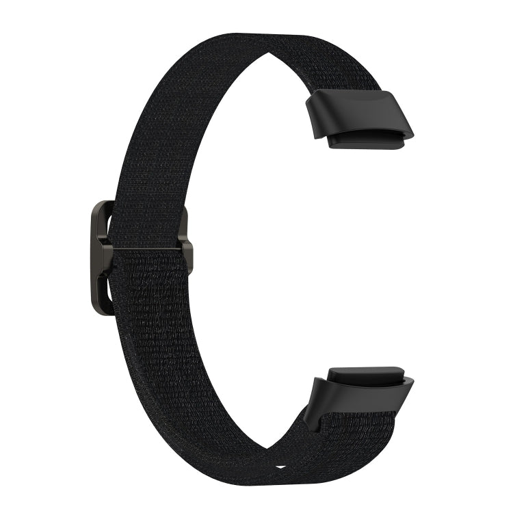 For Fitbit Luxe Adjustable Elastic Nylon Watch Band(Black)