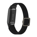 For Fitbit Luxe Adjustable Elastic Nylon Watch Band(Black)