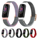 For Fitbit Luxe Adjustable Elastic Nylon Watch Band(Black)