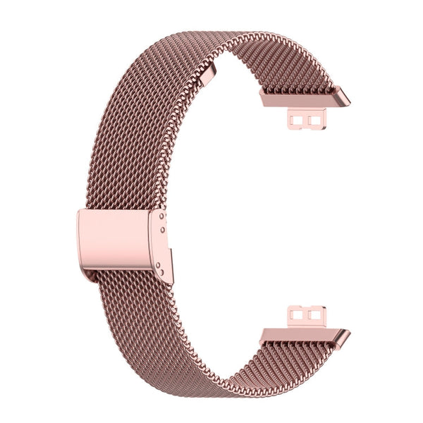 For Huawei Watch Fit Mesh Metal Watch Band(Rose Pink)