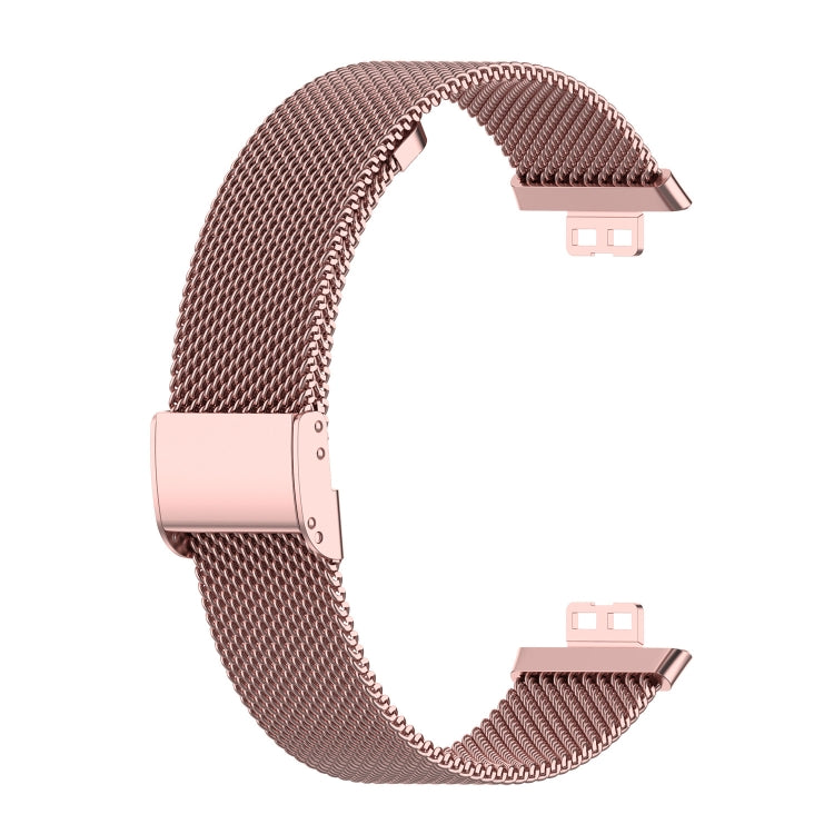 For Huawei Watch Fit Mesh Metal Watch Band(Rose Pink)