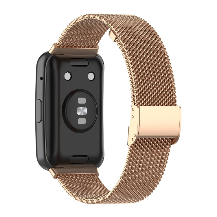For Huawei Watch Fit Mesh Metal Watch Band(Rose Gold)
