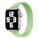 Small Waist Single Loop Nylon Braid Watch Band For Apple Watch Series 7 45mm / 6&SE&5&4 44mm / 3&2&1 42mm, Size:M 155mm(Pistachio)