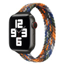 Small Waist Single Loop Nylon Braid Watch Band For Apple Watch Series 7 45mm / 6&SE&5&4 44mm / 3&2&1 42mm, Size:L 165mm(Camouflage Colorful)